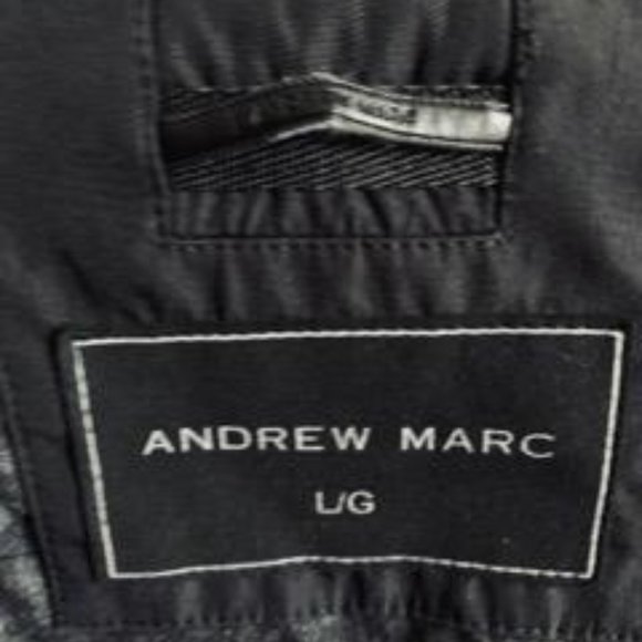 Andrew Marc Bomber Jacket Black/Black - Picture 9 of 12